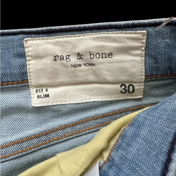 RAG & BONE Light Blue Denim Jeans - Picture 3 of 6